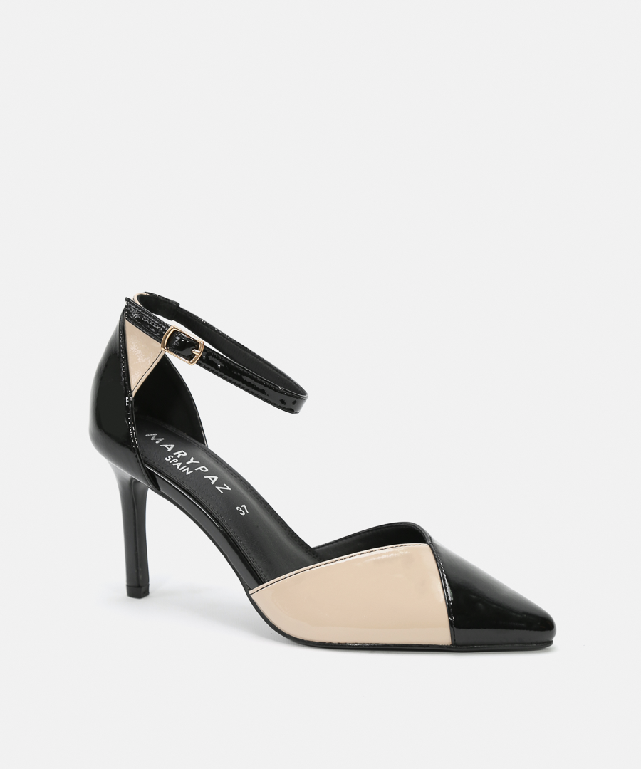 Zapatos tacón puntera combinada image number null